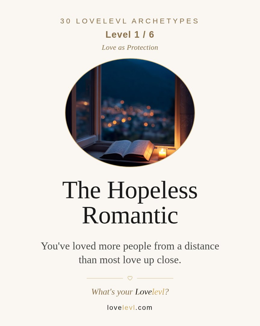 The Hopeless Romantic archetype card